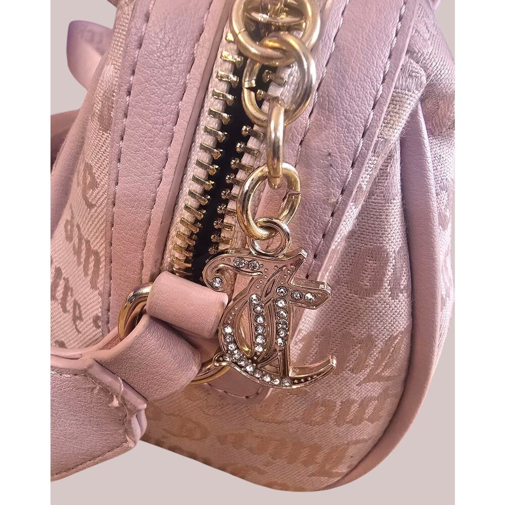 Juicy Couture Pink Diamond Semi Charmed Satchel Bowler Bag With Pouch NWT image 8